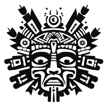 Cultural heritage in tribal mask art vector