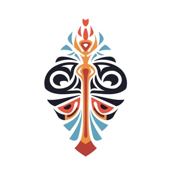 Tribal mask art showcasing heritage vector