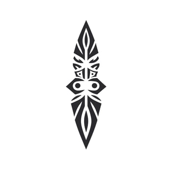 Intricate design of tribal mask vector