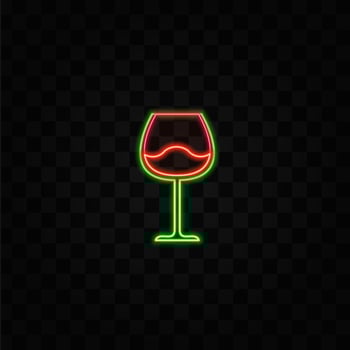 Sketch of cocktails and alcoholic drinks. neon style. vector