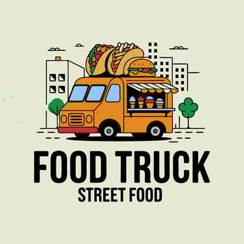 Food Truck Street Food Logo vector