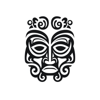 Intricate ta moko design representing Maori cultural heritage and identity through body art vector