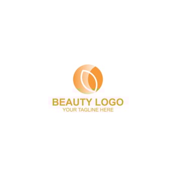 leaf logo design for beauty brand or business with creative illustration vector
