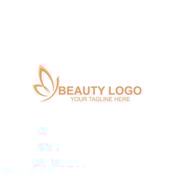 butterfly logo design for cosmetic or beauty brand with creative illustration vector