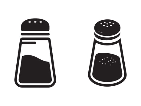 Simple Illustration of Salt and Pepper Shakers vector