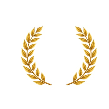 Golden Laurel Wreath vector