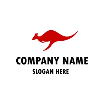 Kangaro Flat Logo Design vector