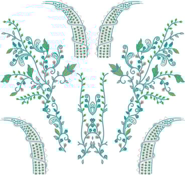 Oriental trendy flower necklace designs that fashion ladies must use for these, those,traditional necklace vector