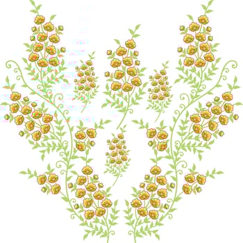 beautiful folk art ,floral decoration vector