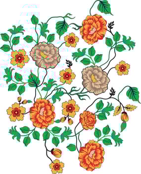 floral pattern design flower for textile vector