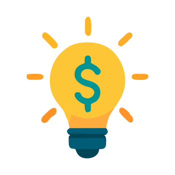 Bright Yellow Lightbulb Idea Financial Success Business Concept Illustration png