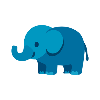 Adorable Blue Baby Elephant Illustration Cute Cartoon Style Childrens Book Design png