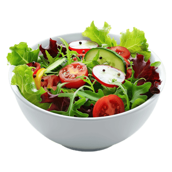 Fresh Salad Bowl on Transparent Background png