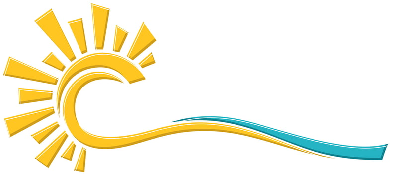 The Symbol sun and sea. vector