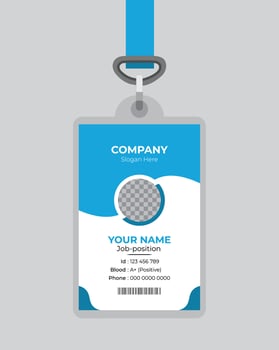 Modern Employee ID Card Design Template vector