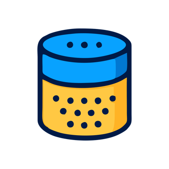 Smart Speaker Icon Yellow Blue Modern Technology Design Illustration png