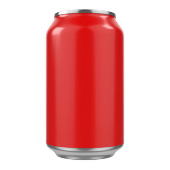 Red Soda Can isolated on transparent background png
