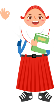 Hijab Girl Elementary School Student Showing OK sign hand png