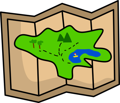Map illustration design png