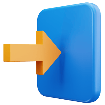 3D Icon Exit Logout Sign Out png