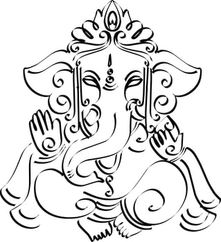 Vinayaka Ganapati happy Ganesha chathurthi illustration vector