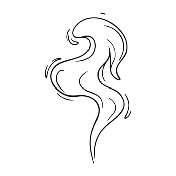 Abstract line art of stylized female flowing hair vector