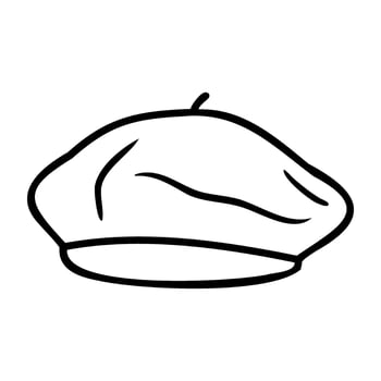 Simple black and white outline of a cartoon tortilla vector