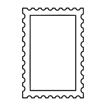 Simple blank postage stamp outline for design and craft projects vector