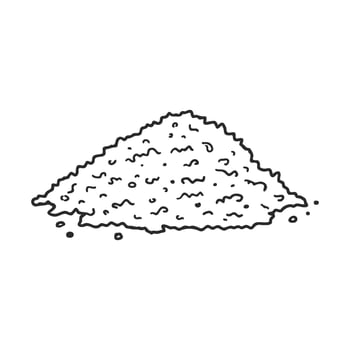 Monochrome Hand drawnheap of sand with rough texture vector