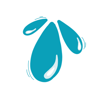 Water splash icon handdrawn symbol sign ilustration cartoon png