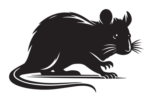 Rat Silhouette logo. vector