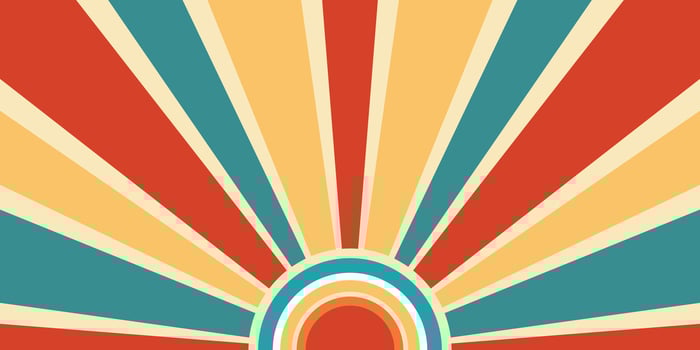 Vintage sun retro banner background. vector