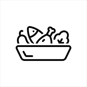 Black icon uncooked vector