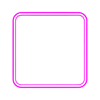 Neon pink square frame, glowing border. Perfect for design projects. png
