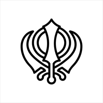 Black icon sikh-symbol vector