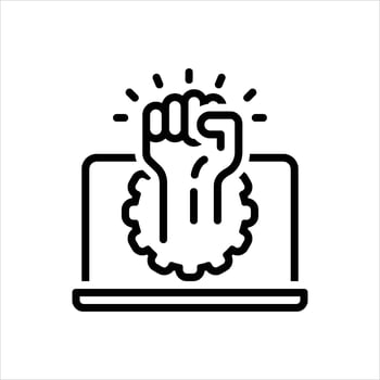 Black icon empowerment vector