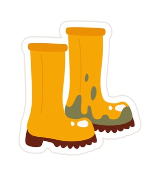 Rubber Boots Sticker vector