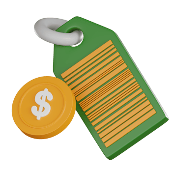 Shopping retail 3d icon price tag coin dollar symbol commerce concept png