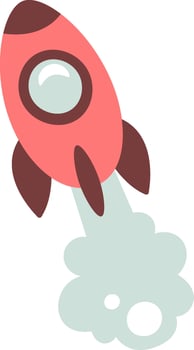 Flying Rocket Toy vector