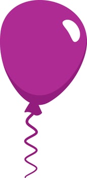 Colored Birthday Balloon vector