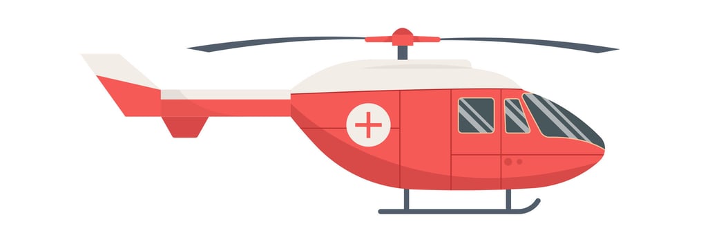 Emergency Helicopter Aircraft vector