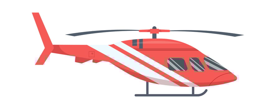 Helicopter Aircraft Vehicle Icon vector
