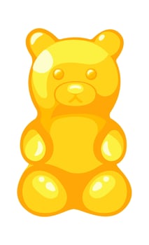 Jelly Gum Bear Flat Illustration vector