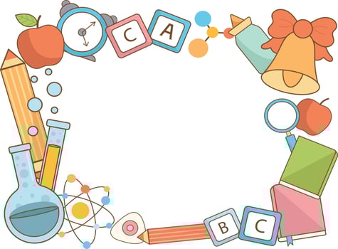 School Elements Frame vector
