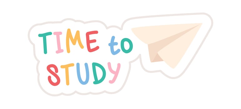 Time To Study Sticker vector