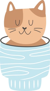 Cat In Cup vector