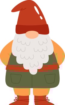 Cute Cartoon Gnome vector