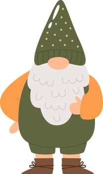 Cute Cartoon Gnome Illustration vector