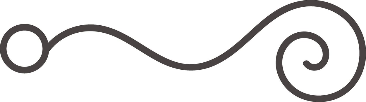 Curved Calligraphy Line Icon vector