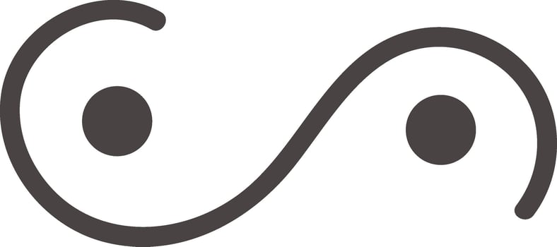 Flat Illustration Icon Curved Calligraphy Line vector